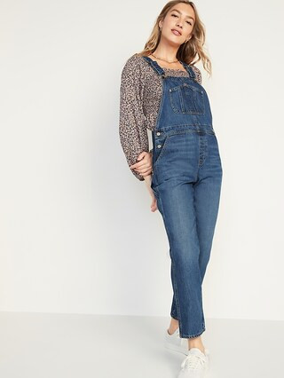 Slouchy Straight Workwear Jean Overalls for Women | Old Navy (US)