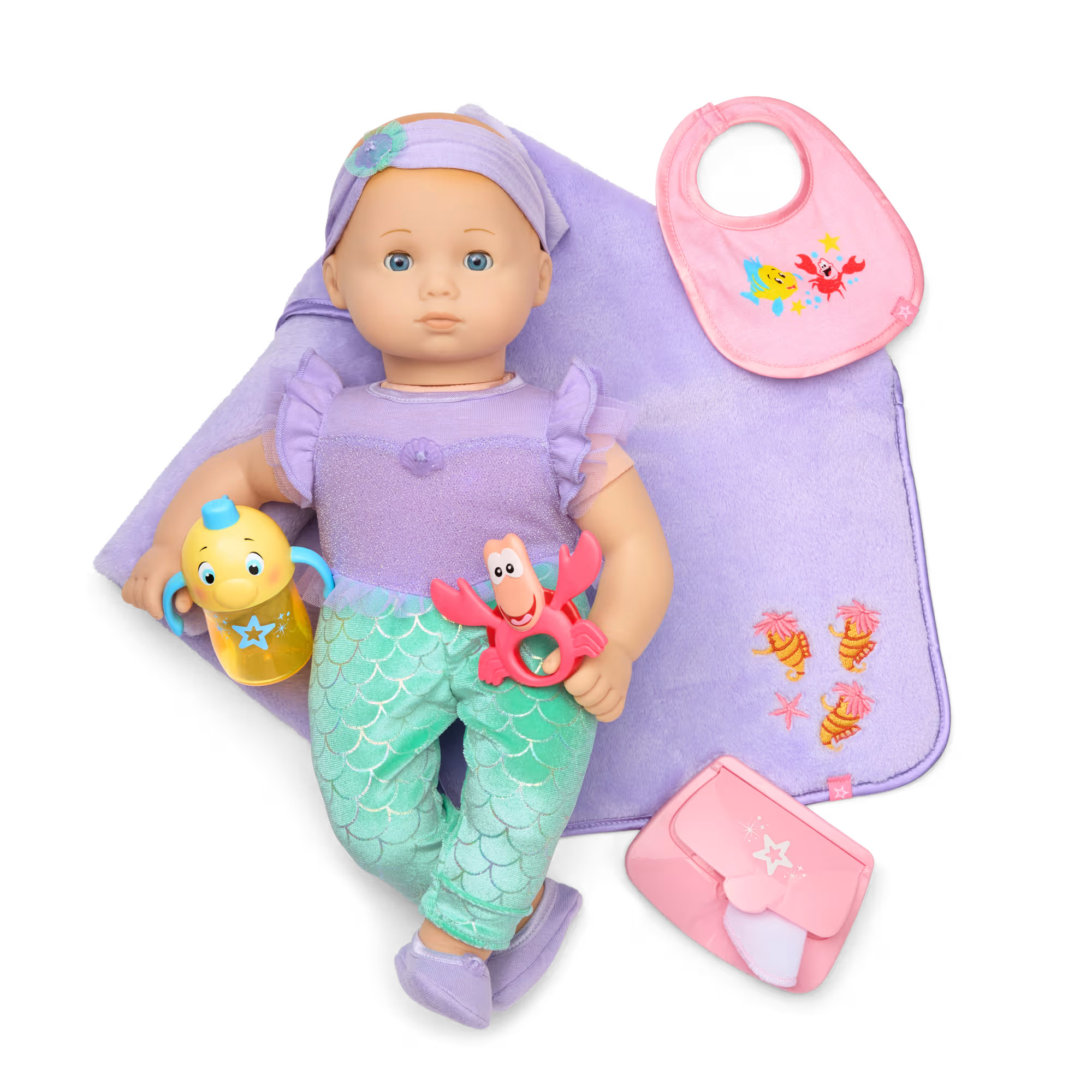 Disney Princess Ariel Cuddle & Care Set with Bitty Baby® Doll by American Girl® | American Girl