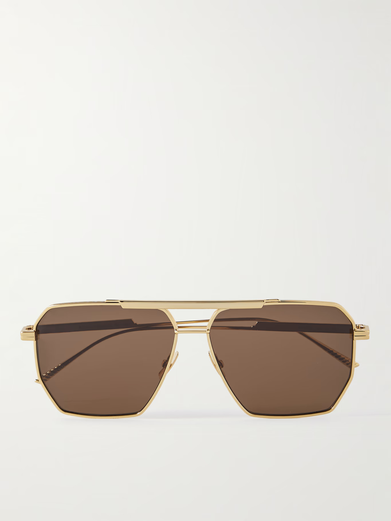 BOTTEGA VENETA EYEWEARAviator-Style Gold-Tone Sunglasses | Mr Porter (UK)