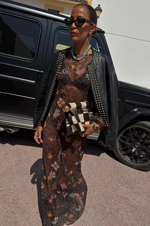 Leopard Charms Aria Mesh Dress | Never Fully Dressed (UK & IE)