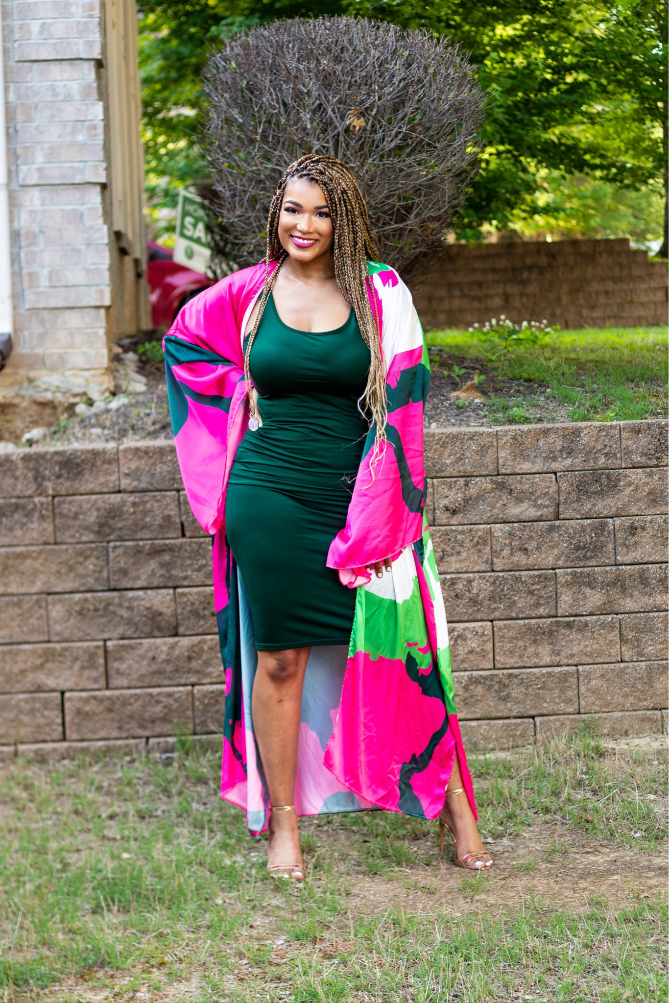 There’s just something about bright, bold colors. #pink #green #kimono #springoutfit #summeroutfit #tankdress #pinkandgreen 

#LTKSeasonal #LTKunder50 #LTKFind