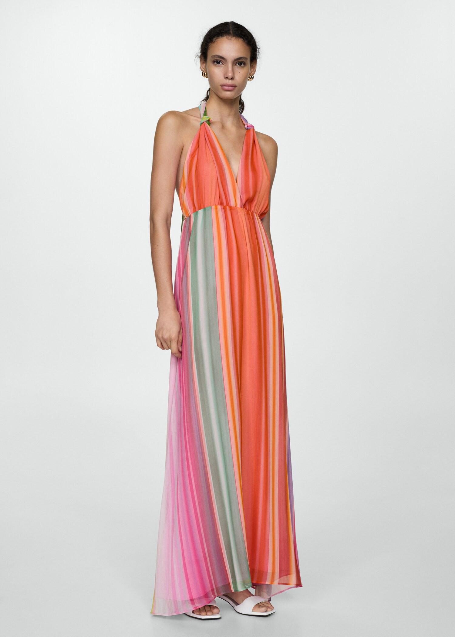 Knot print dress - Women | MANGO USA | Mango (US/MX/AU)