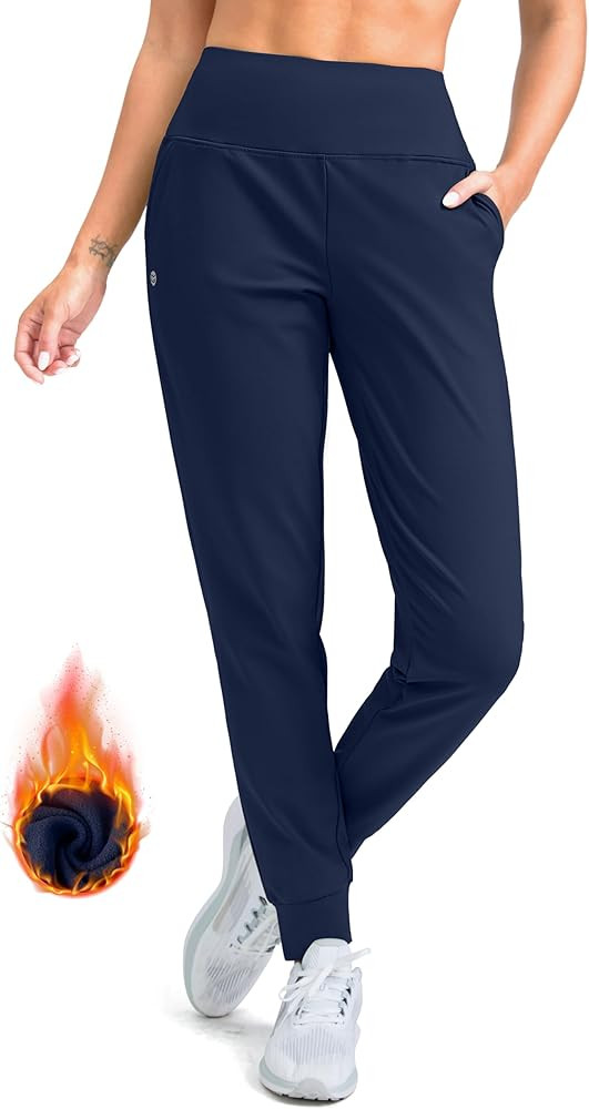 G Gradual Women's Fleece Lined Joggers High Waisted Water Resistant Thermal Hiking Pants Cold Wea... | Amazon (US)
