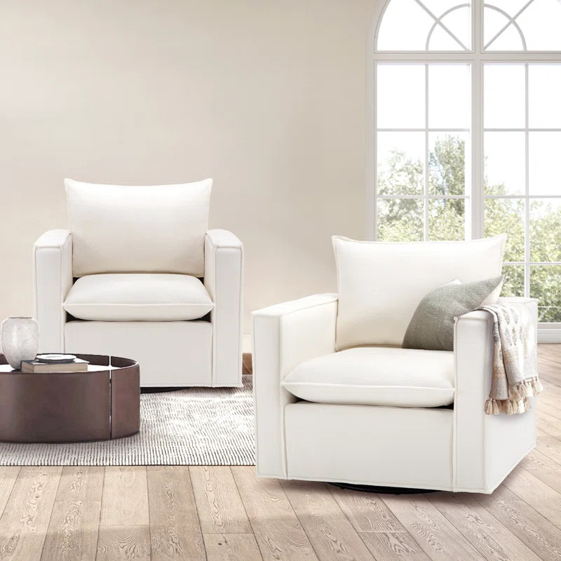 Hendina Upholstered Swivel Armchair | Wayfair North America