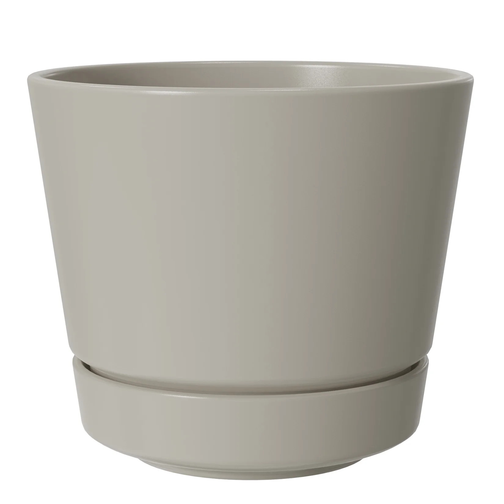 Mainstays Core 8.6" x 8.6" x 7.6" Round Birch Gray Plastic Planter | Walmart (US)