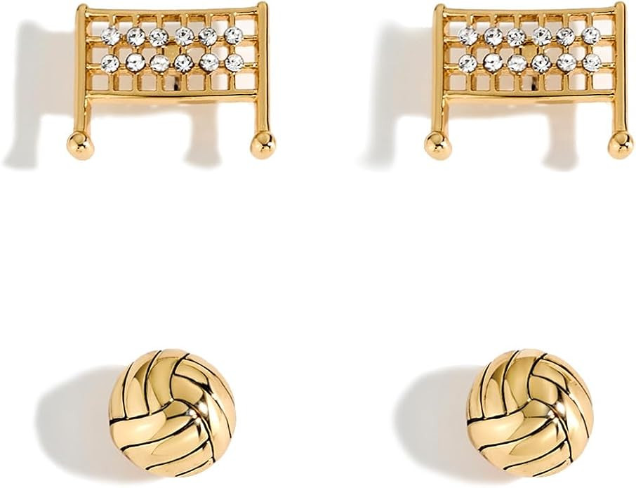 Sport Themed Statement Earrings 2 Pairs Novelty Stud Earrings for Women Sports Jewelry Gift | Amazon (US)
