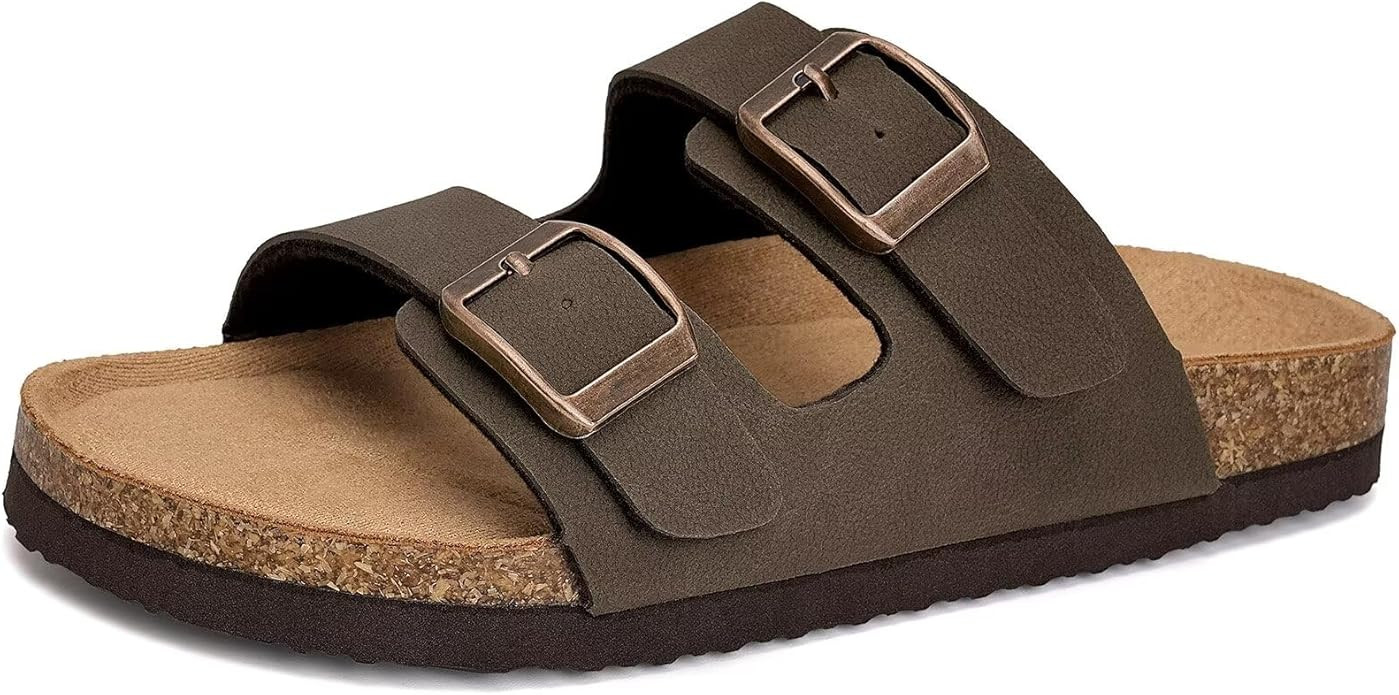 Torotto Kids Sandals Boys Girls Slide Summer Non-slip Cork Glitter Toddler Slippers with Adjustab... | Amazon (US)