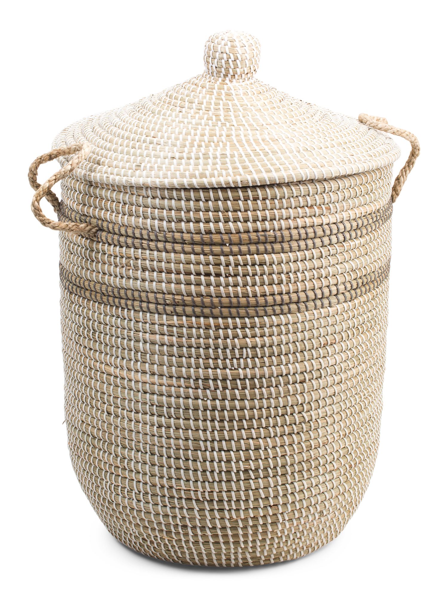 Large Seagrass Storage Basket With Handles | TJ Maxx