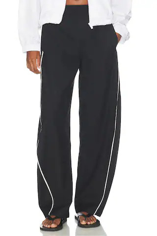 4th & Reckless Tabitha Barrel Track Trouser in Black. - size L | Revolve Clothing (Global)