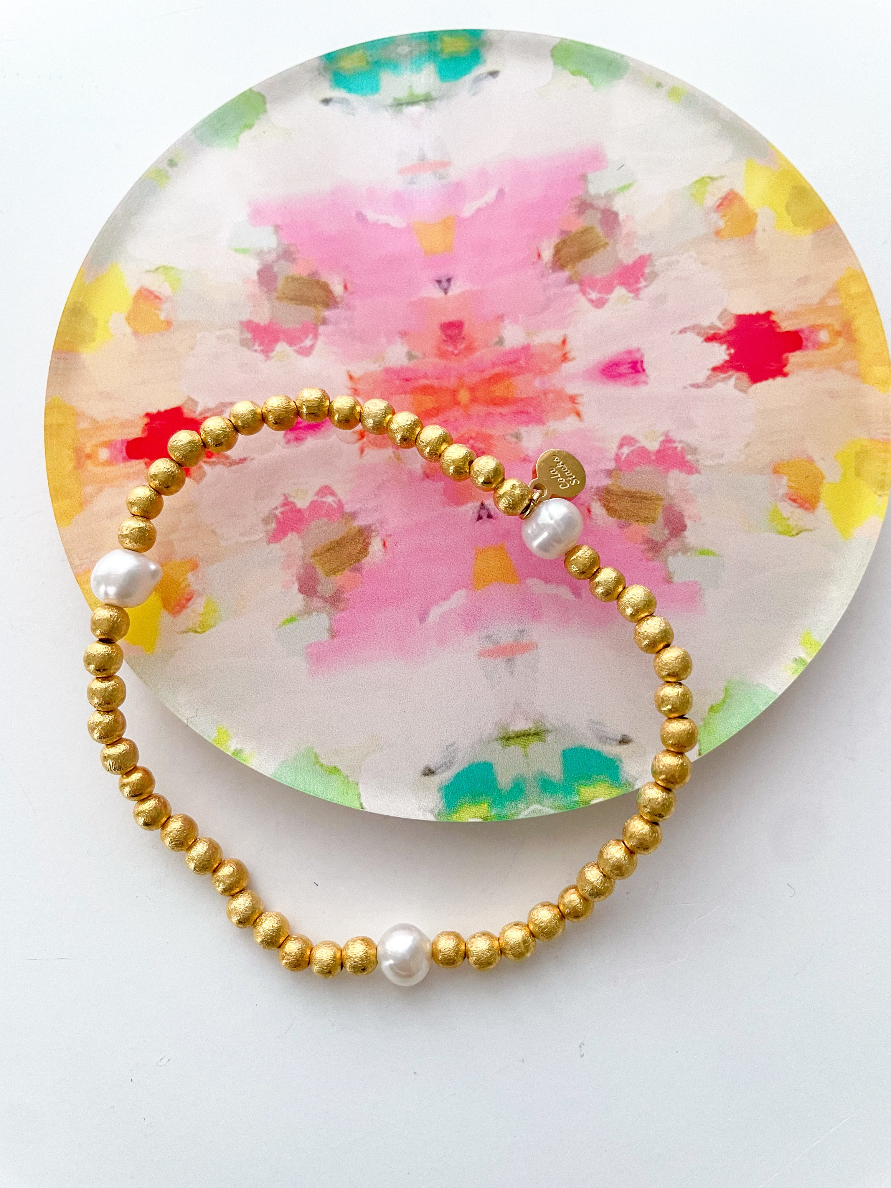 Rosewood Bracelet- Solid Pearl | Cola Stacks