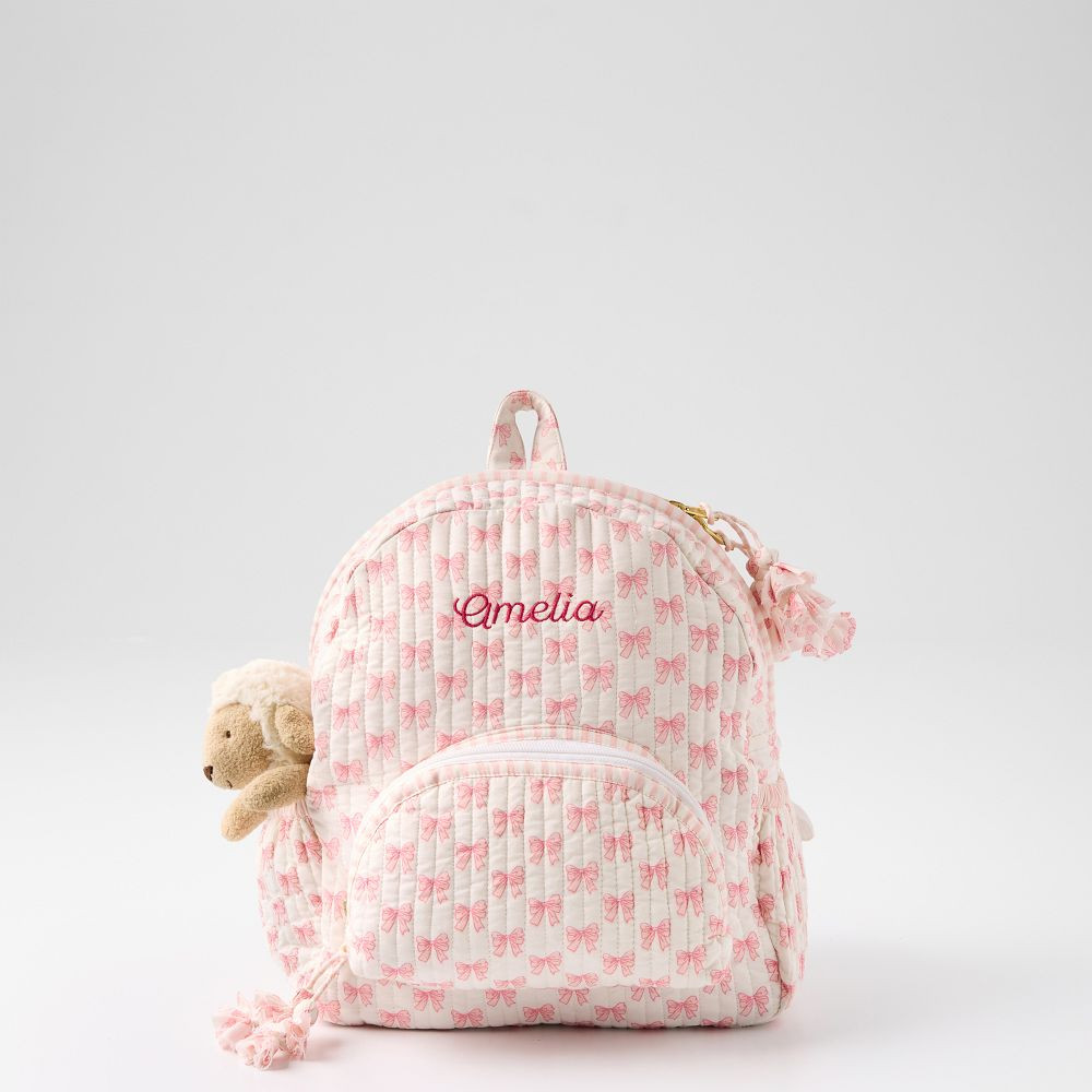 Block Print Quilted Backpack | Mark and Graham