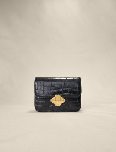 Croco-effect leather Clover bag | Maje US