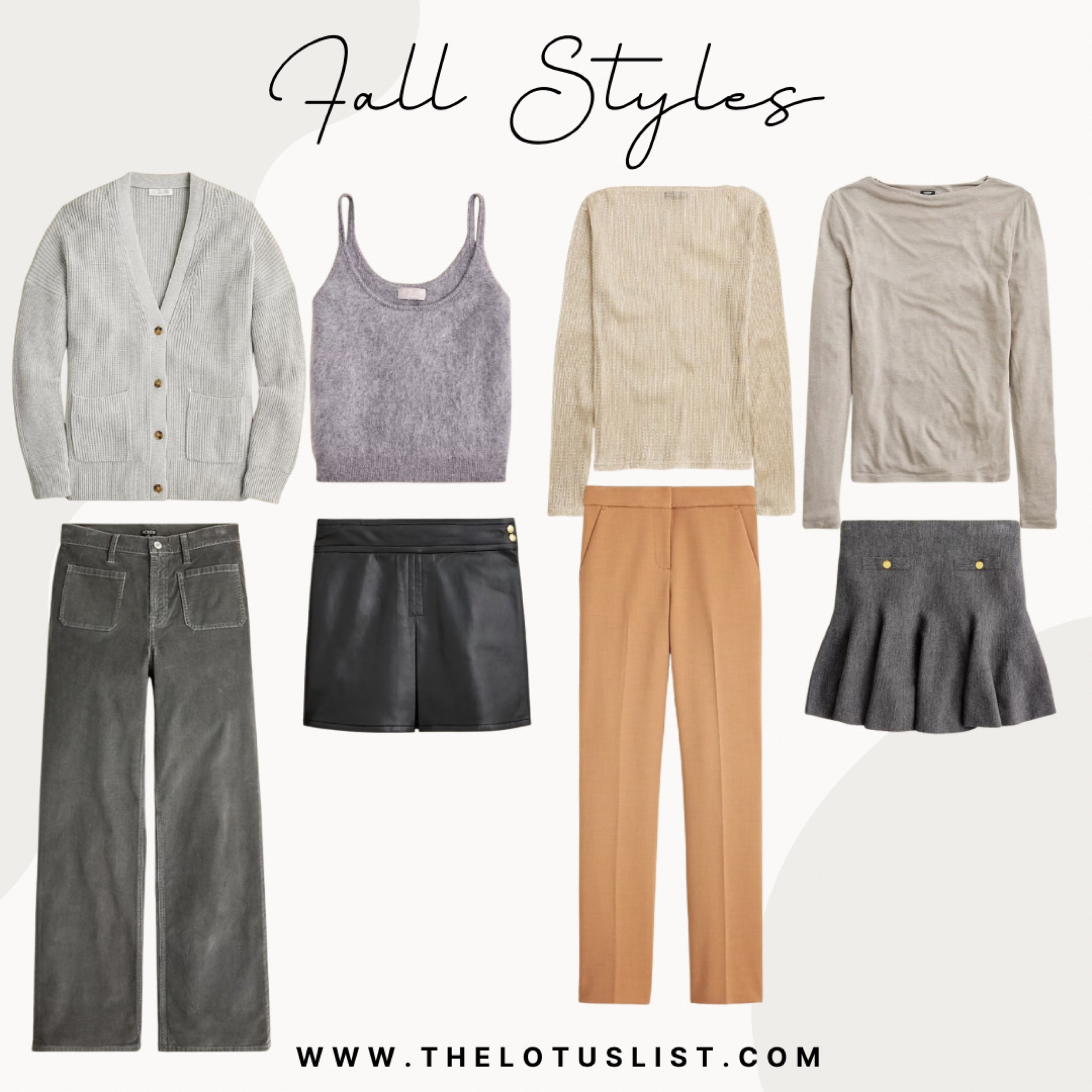 I. Crew Fall Styles

Ltkfindsunder100 / ltkfindsunder50 / LTKsalealert / ltkmidsize / ltkplussize / j. Crew / j crew / j crew sale / sale / sale alert / j crew finds / pants / tailored pants / denim / jeans / leather shorts / leather / pleated skirt / pleated skirts / grey skirt / tank top / grey tank top / gold blouse / sweater / grey sweater / fall sweater / fall sweaters / autumn / autumn sweaters / fall outfit / fall outfits / autumn outfit / autumn outfits / sale / sale alert 

#LTKStyleTip #LTKFallSale #LTKSeasonal
