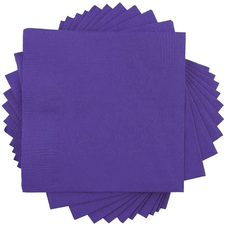 JAM Paper Small Beverage Napkins, 5 x 5, Purple, 40/Pack | Walmart (US)