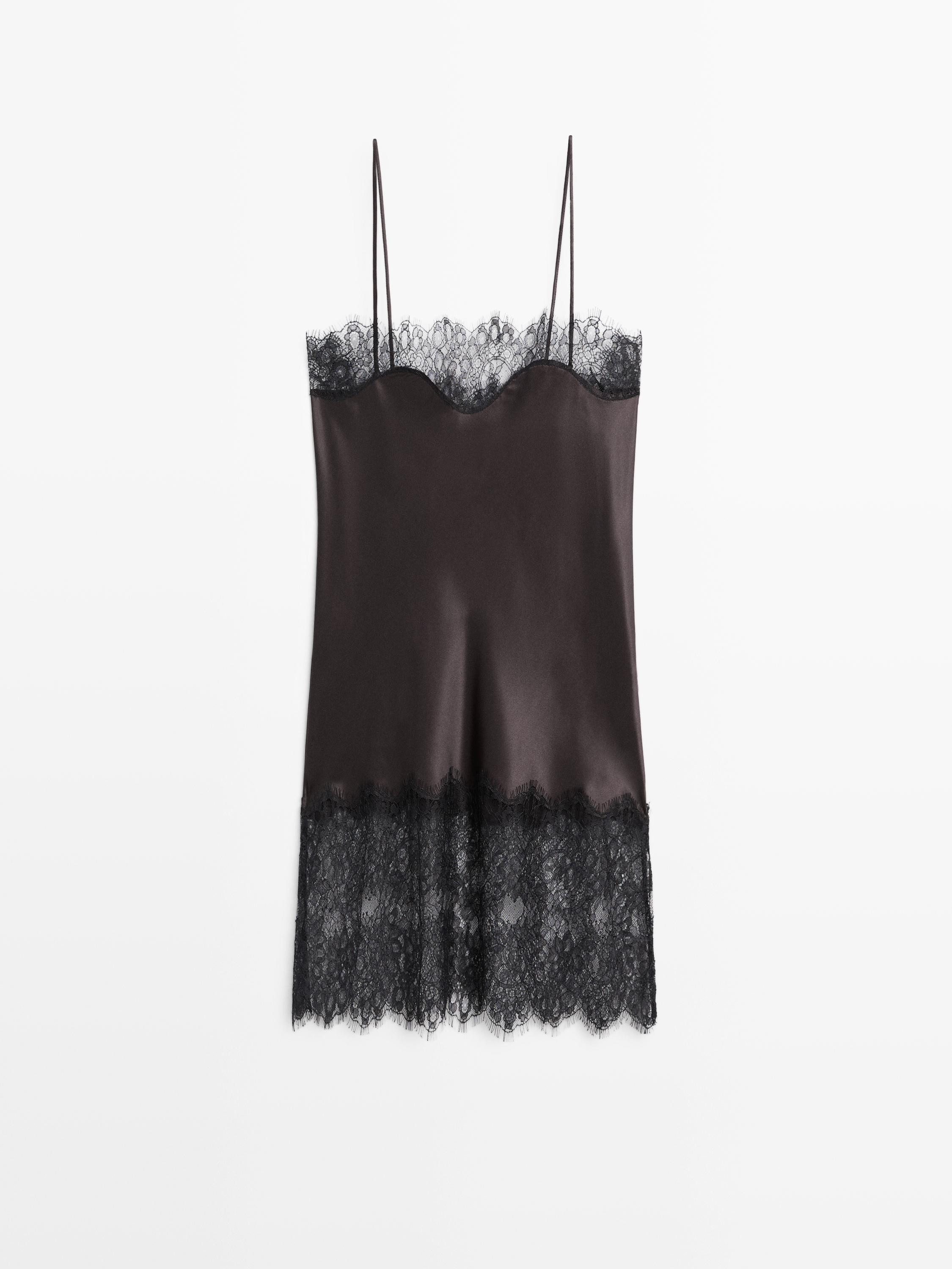 Satin camisole top - STUDIO · Mole Brown · Caps And Hats | Massimo Dutti | Massimo Dutti UK