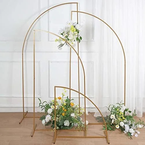 Efavormart Set Of 4 | Metal Wedding Arch Chiara Backdrop Stand, Half Moon Floral Frame Arbor Disp... | Walmart (US)