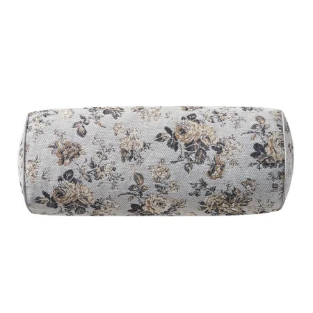 Mainstays 8" x 20" Grey/Multicolor Vintage Floral Jacquard Bolster Pillow | Walmart (US)