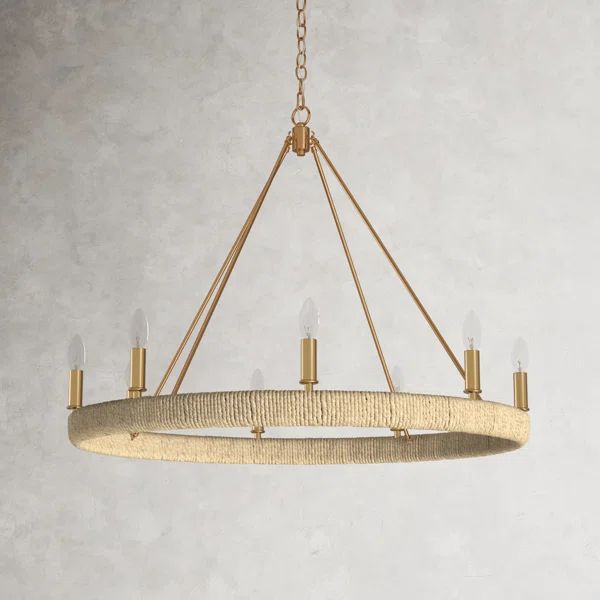 Abode 8 - Light Dimmable Wagon Wheel Chandelier | Wayfair North America