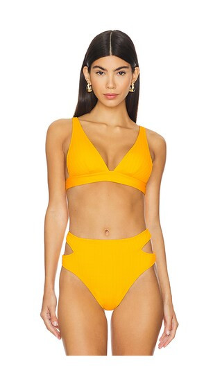 Lyra Triangle Bikini Top in Sunflower | Revolve Clothing (Global)