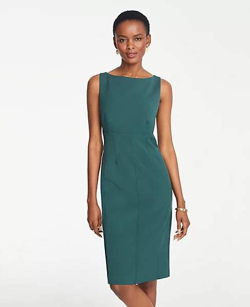 Doubleweave Seamed Sheath Dress | Ann Taylor (US)
