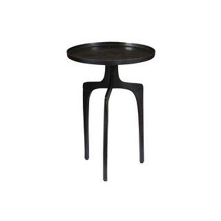 Delacora HM-P050498 Natalie 19" Wide Aluminum Accent Table - Lightly Distressed Black - Lightly D... | Bed Bath & Beyond