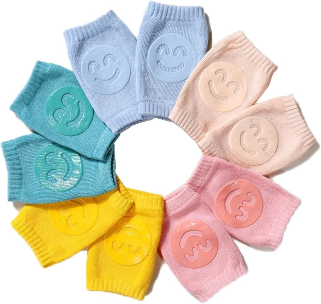 Little World Baby knee Pads for Crawling - 5 Pack Anti Slip Unisex Baby Knee Protectors - Toddler... | Amazon (US)