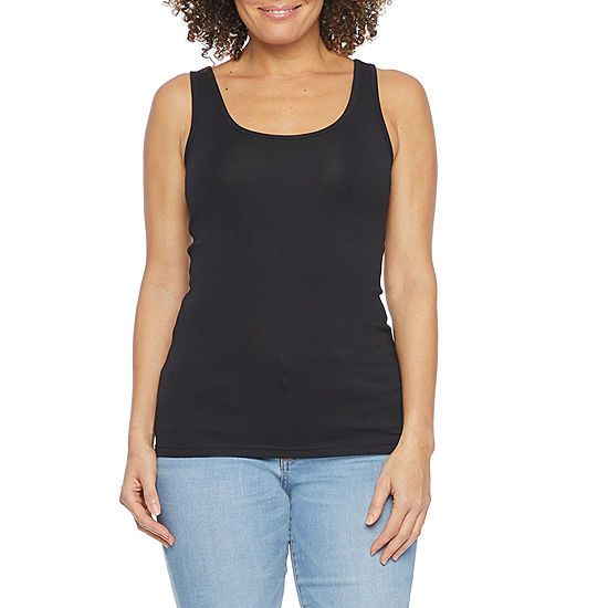 a.n.a Womens Scoop Neck Sleeveless Tank Top | JCPenney