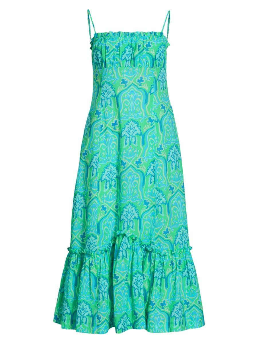 Sorcha Printed Poplin Midi-Dress | Saks Fifth Avenue