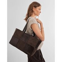 Katie Loxton Faux Suede Faux Leather Woven Tote Bag Chocolate | Marks & Spencer (UK)