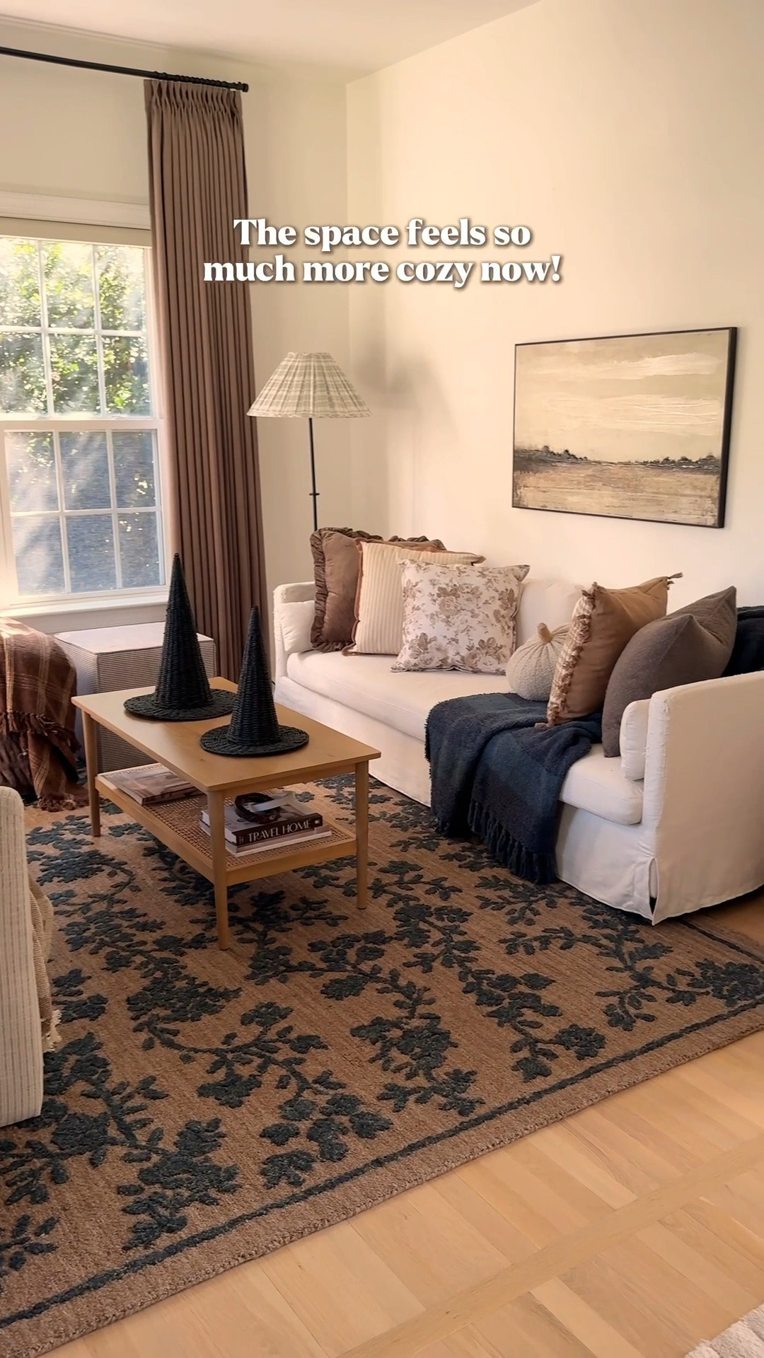 What a difference this rug made! 🤎🍂

I was so excited to help celebrate the launch of the new Magnolia Home by Joanna Gaines x Loloi Fall 2026 collection!

I chose the Winslet wool rug in Navy/Latte, along with the Annalie + Meredith pillows, and they completely transformed this space. The wool rug feels so luxe, and I love the combination of the warm neutral base with the bold navy floral design… it adds so much depth and coziness and feels perfect heading into fall. 🍁

@magnolia @joannagaines x @loloirugs

#MagnoliaHome #JoannaGaines #Loloi  #MagnoliaHomeXLoloi #FallDecor