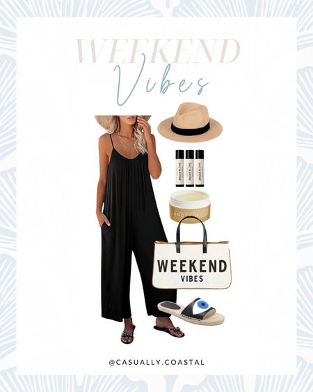 Weekend style with a simple easy to wear romper jumpsuit! Best selling cleanser with just 10 simple ingredients and protect your lips with a balm that is cruelty free,reef safe and has SPF! 
-
Amazon fashion, Amazon style, Amazon beauty, romper, jumpsuit, fedora hat, SPF, Lip balm cruelty free, clean ingredients, face cleanser, weekend bag, espadrilles, leather slides, leather espadrilles, womens footwear, weekend wear, outfit, one stop shop, casually coastal, beauty haul, amazon rompers, casual weekend look, beach hat, sun hat

#LTKunder50 #LTKFind #LTKstyletip