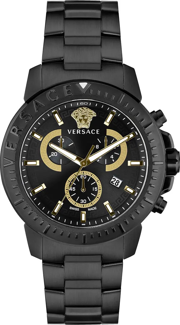 Versace New Chronograph Bracelet Watch, 45mm | Nordstromrack | Nordstrom Rack
