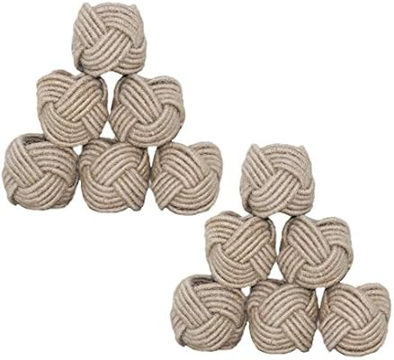 COTTON CRAFT - Jute Napkin Ring - Set of 12-2 Inch Round - Hand Made by Skilled artisans - A Beau... | Amazon (US)