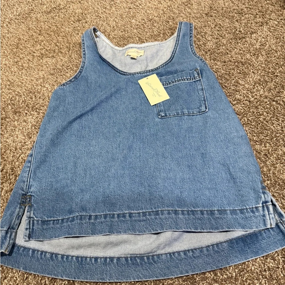 🍐Denim Sleeveless tank Top | Poshmark