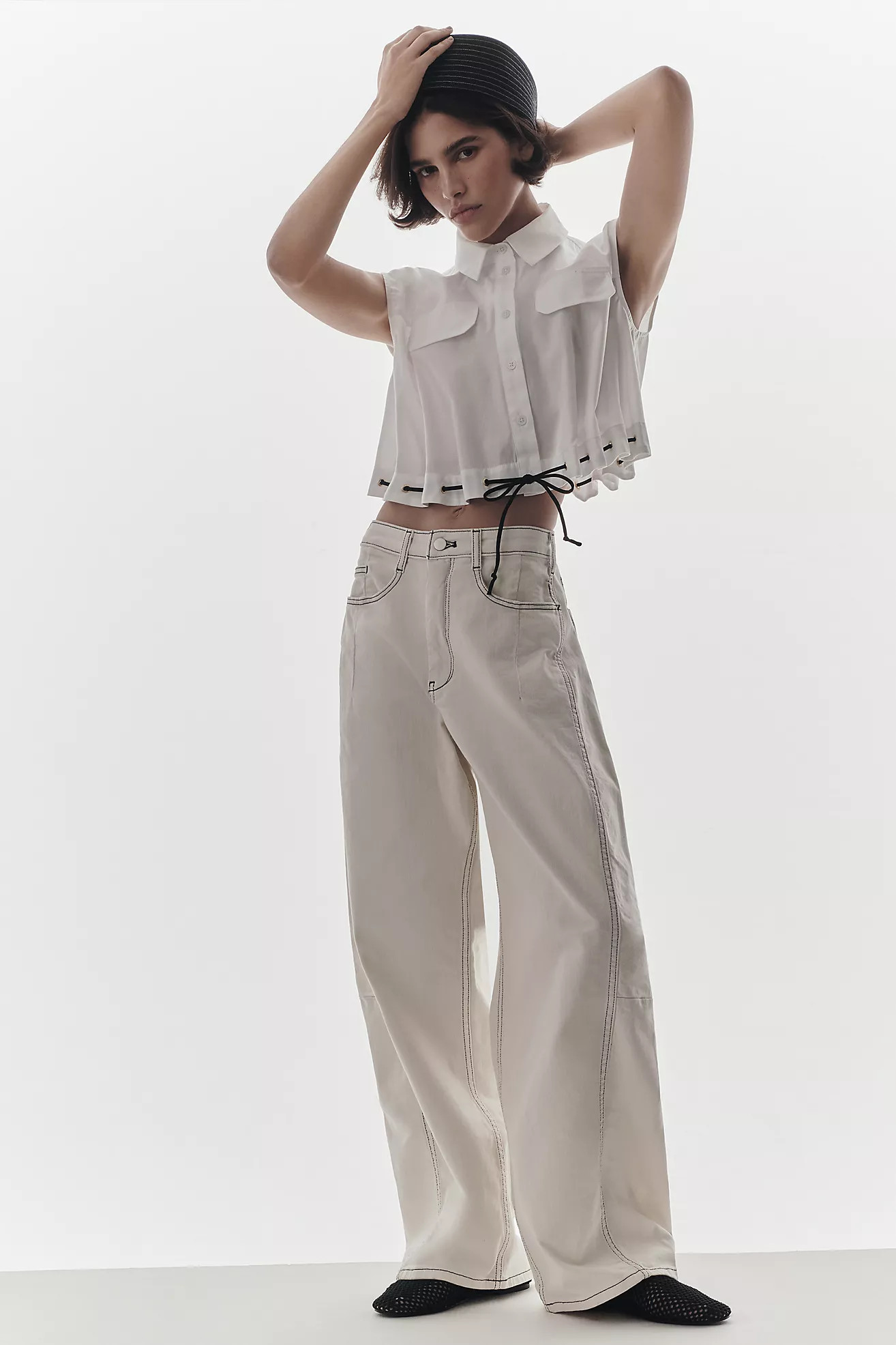 The Kenna Mid-Rise Heritage Barrel Jeans by Pilcro | Anthropologie (US)