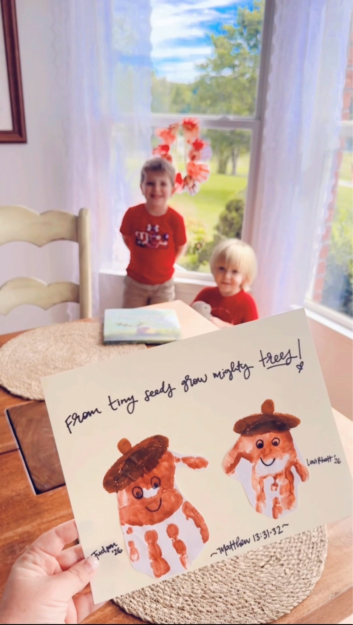 d a y   i n   t h e   l i f e  🤠🐄🌽✏️⚾️📖🦌📚🌳🐮🎃🍁🛻🧢🏟️ #happynewweek #mondayditl #dayi̇nmylife #sahm #homeschoolmama 

Our garage treadmill sure has come in handy for these fall (& upcoming  winter!) mornings it’s so dark before @wesmabry heads to work - love gettin’ my steps 👣 in first thing!! 🫶🏽 And then once my firstborn cutie Judson was up, he ran out down the driveway saying “look at all the deer deer in our front pasture 🌳, mama!!!” 🦌 What a dreamy foggy 🌫️ fall 🍂 morning out here on the farm!! 🌾 And nothing we love more than a truly farm fresh ✨ breakfast 🍳 with eggs 🥚 collected 🧺 from our ladies!! 🐓 

And it just doesn’t get much cuter than your babies 👶🏼 runnin’ around the house 🏡 in daddy’s cowboy 🤠 boots 🥾 hehe 🤭 - oh these are the days!!! 🩵 Thank you, Jesus, for my two (!!) little cowboys!!! 👶🏼🤠 Also, started a fun 💛 new homeschool preschool ✏️ unit 📖 this week all about leaves 🍂 and trees 🌳- so much fun!! 🤩 I love being “mommy teacher,” 👩‍🏫 so!! 🫶🏽 And the boys loved 🥰 their brand new ✨ fall sensory bin 🧺 (linked everything over on my LTKit shop for y’all 🍁) for the week 🍂 to go along with our read aloud!! 📚 Plus the sweetest little acorn handprint 🎨 craft 🤎 to go along with another read aloud book 📕- thanks to this adorable 😊 idea from @christcenteredmotherhood !! ✨ “From tiny seeds 🌱 grow mighty TREES 🌳” Matthew 13:31-32 - amen to that!! 🪵🙌🏽 

Front porch bible study time 📖 while the littles 👶🏼 are both napping!! 💤 And then left the farm this evening 🌾 for a Monday night baseball ⚾️ game 🏟️ and big hit 💨 for Judson with “daddy coach” 🧢 pitching!!! 🫶🏽 That’s my boy!! 📣💙