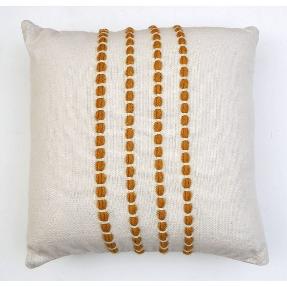 20"x20" Wanda Yarn Stitch Woven Cotton Pillow - Decor Therapy | Target