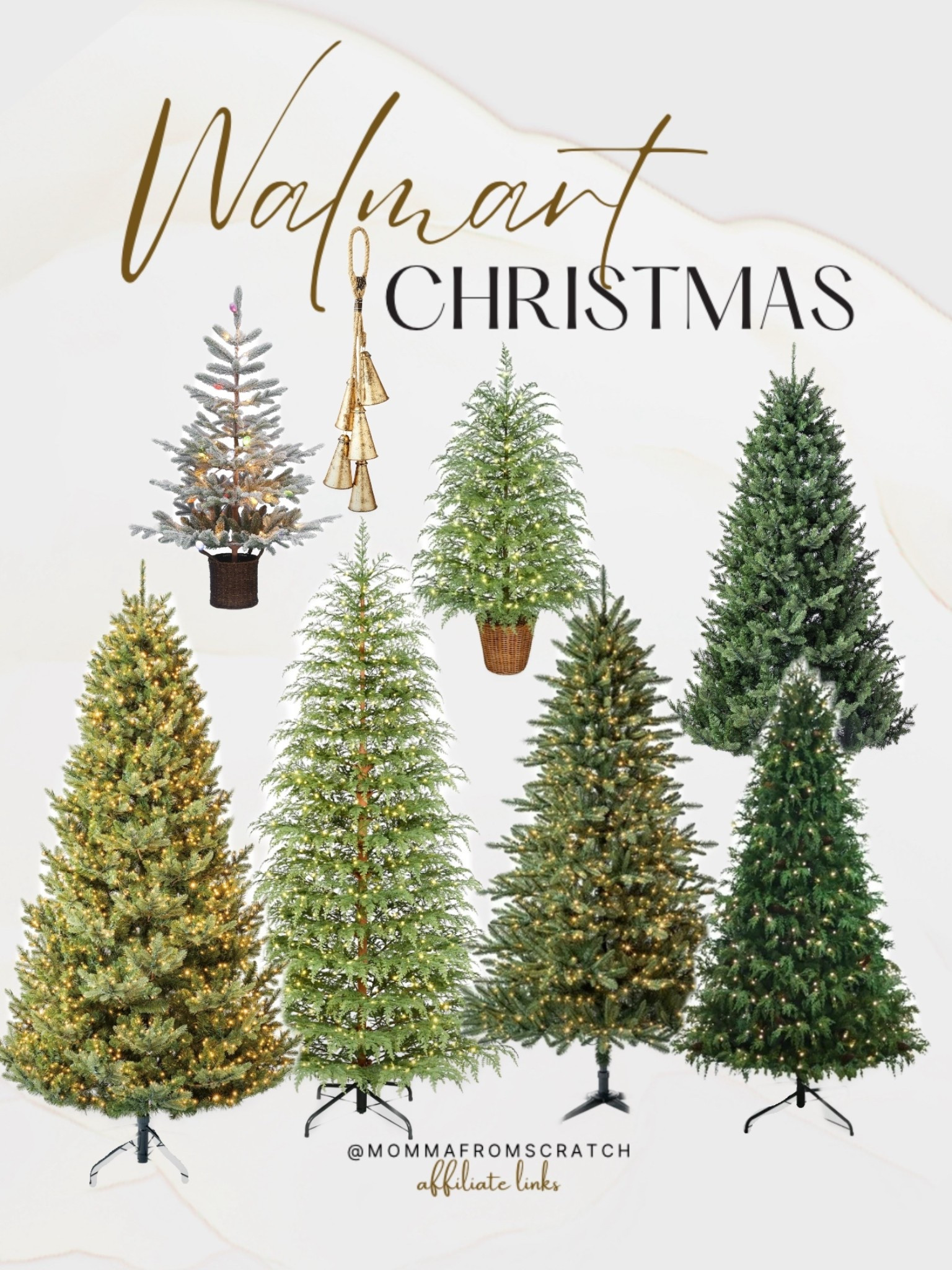 Christmas trees at Walmart! Some have 2200 lights to make the home twinkle for the holidays! Gold bells

#LTKSeasonal #LTKStyleTip #LTKHome