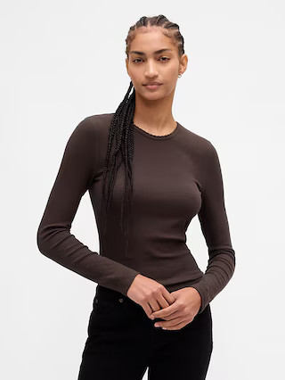 Pointelle Rib T-Shirt | Gap (US)