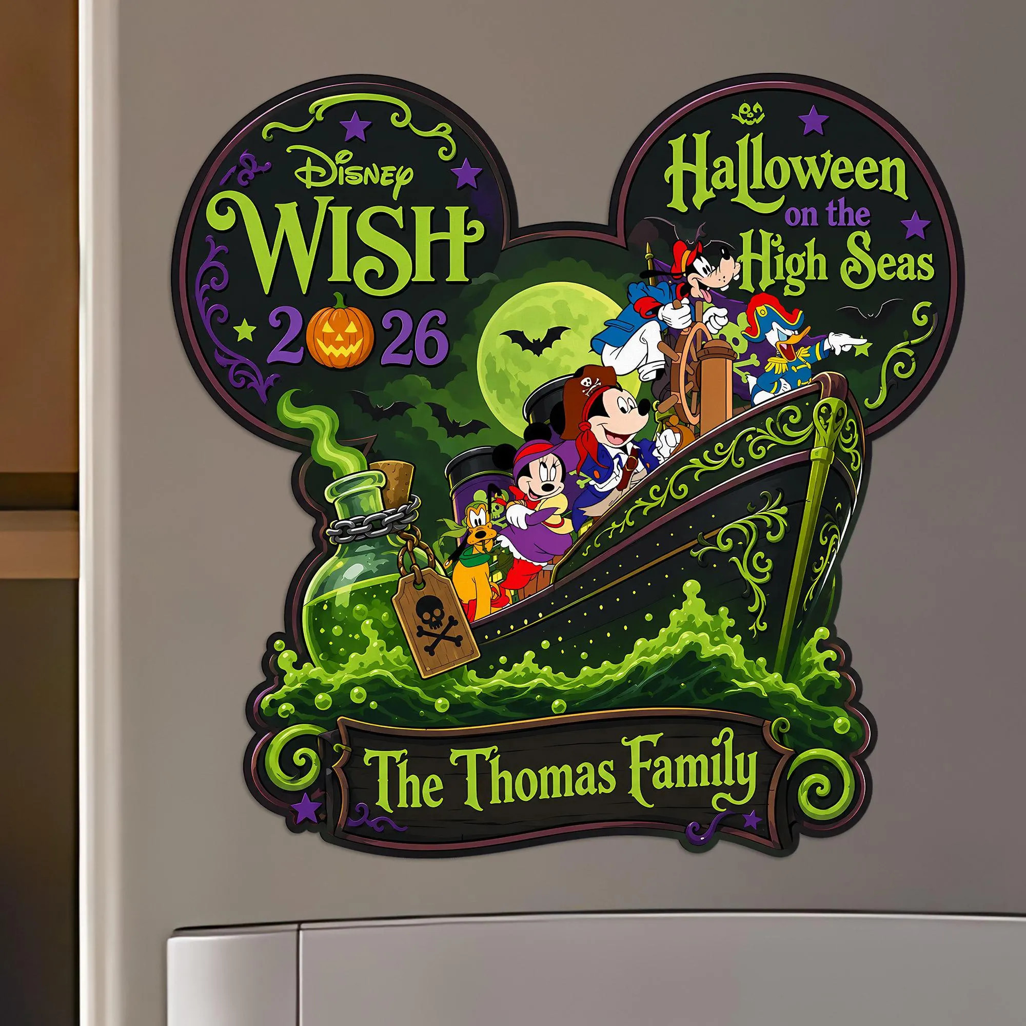 Cruise Halloween Magnet Halloween On The High Seas 2026 Magnet, Cruise Door Magnet Disney Wish Dream Fantasy Magic Wonder Halloween Decor | Etsy (Global)