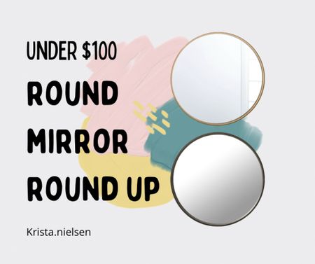 Large 30inch round mirror can be difficult to find under $100 don’t be afraid to paint the frame if you can’t find the color you want ♥️ entry way 