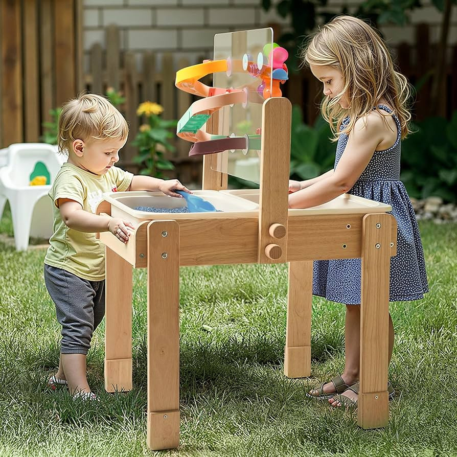 bopoobo Sand and Water Table for Toddlers, 4 in 1 Kids Wooden Sensory Activity Table with 2 Stora... | Amazon (US)