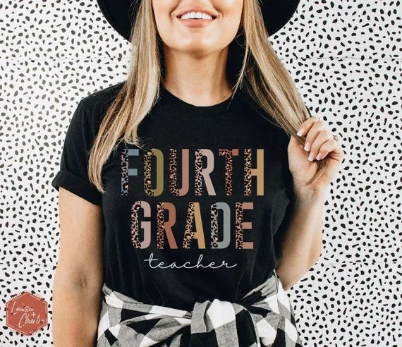 4th Grade Teacher Shirt, Fourth Grade Teacher, Grade Level Shirts, Teacher Shirts, Fourth Grade S... | Etsy (US)