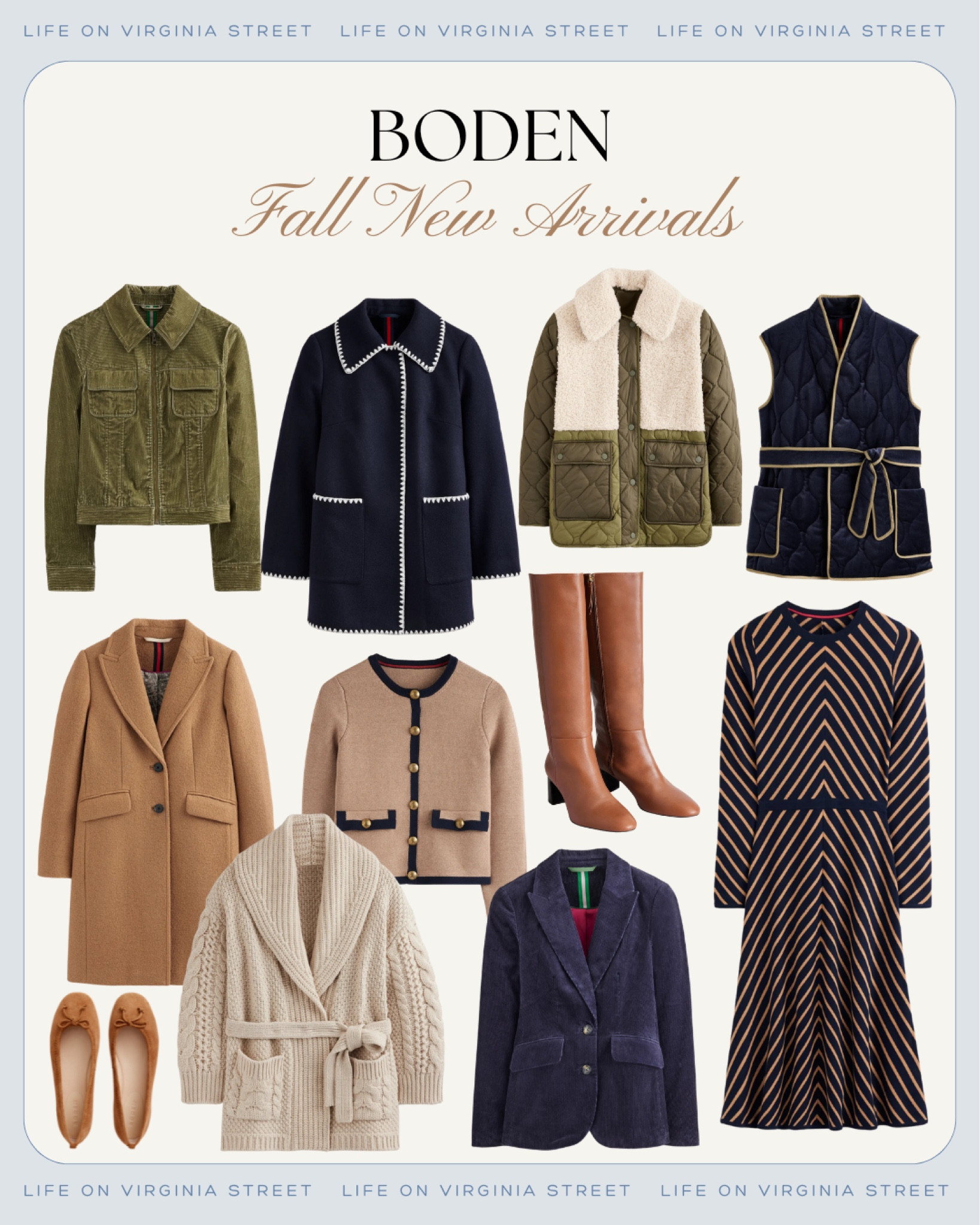 The cutest new fall arrivals from Boden! Use code T4J6 for 10% off most of these fall new arrivals! Finds include the cutest chevron dress, whipstitched coat, velvet belted vest, lady sweater cardigan, corduroy jacket, leather boots, cute blazer, cozy fisherman sweaters, fall jackets and more!
.
#ltkfindsunder100 #ltkseasonal #ltkover40 #ltkmidsize #ltkstyletip #ltkworkwear #ltkwedding #ltkshoecrush #ltkfindsunder50 office outfits, fall preppy outfits, neutral outfit ideas

#LTKFindsUnder100 #LTKSaleAlert #LTKSeasonal