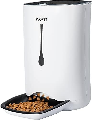 WOPET Automatic Pet Feeder Food Dispenser for Cats and Dogs–Features: Distribution Alarms, Port... | Amazon (US)