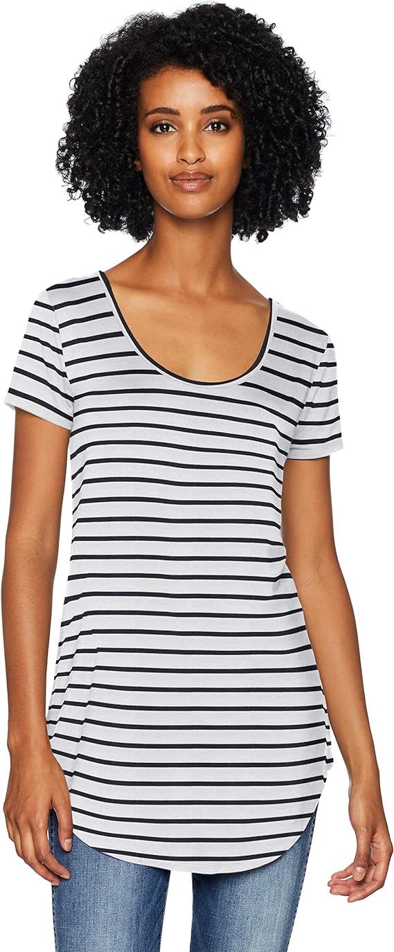 Daily Ritual Women's Jersey Short-Sleeve Scoop-Neck Longline T-Shirt | Amazon (US)
