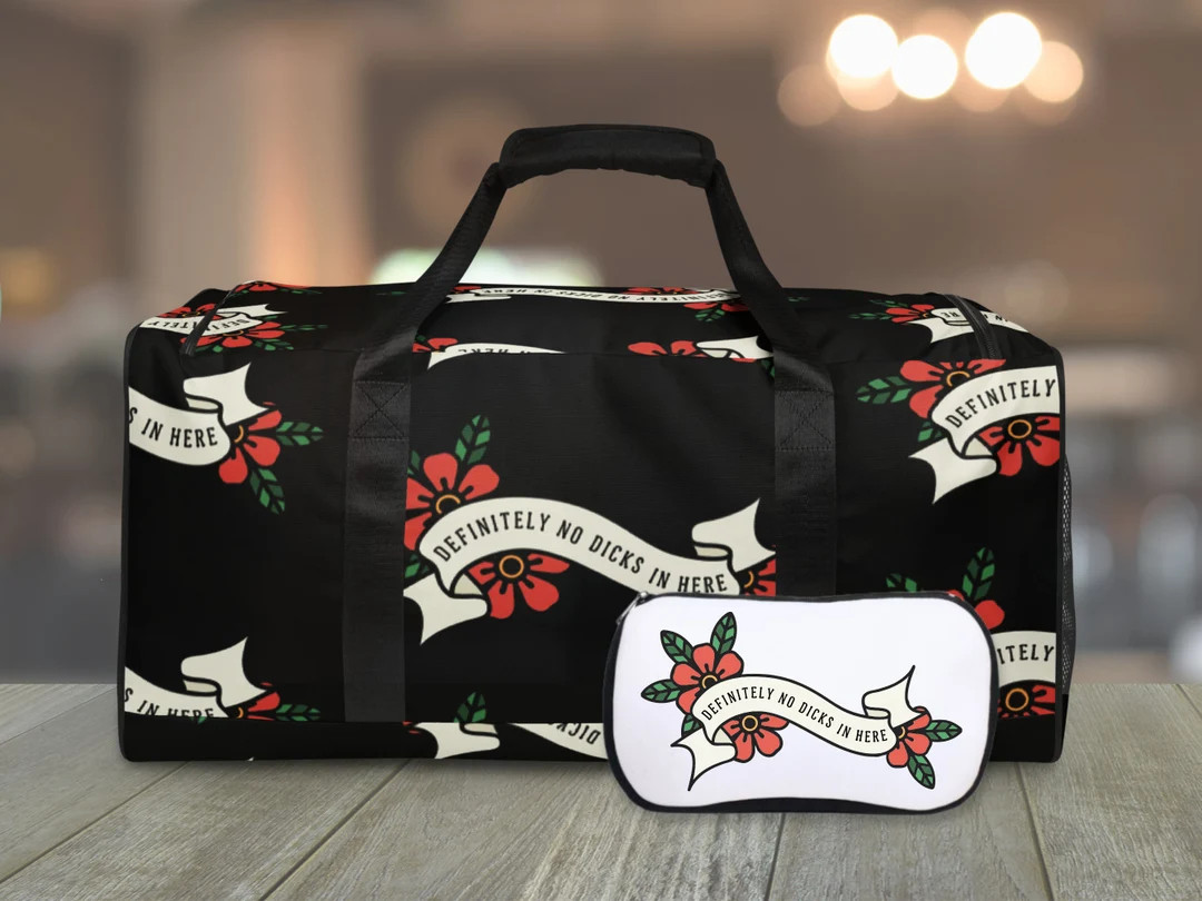 Definitely No Dicks in Here Sex Toys Storage Duffle Bag, Extra Large Travel Kink Black Gear Bag, ... | Etsy (US)