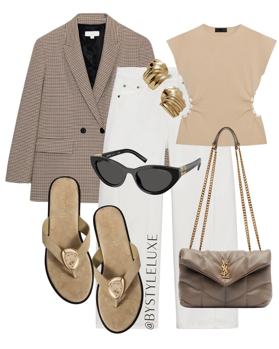 ZARA JEANS - Chic and polished spring/summer look with new in @Zara jeans and beige top. These beige suede sandals are so gorg 💕

#blazer #jeans #springoutfit summer 

#LTKjeans #LTKspring #LTKshoes