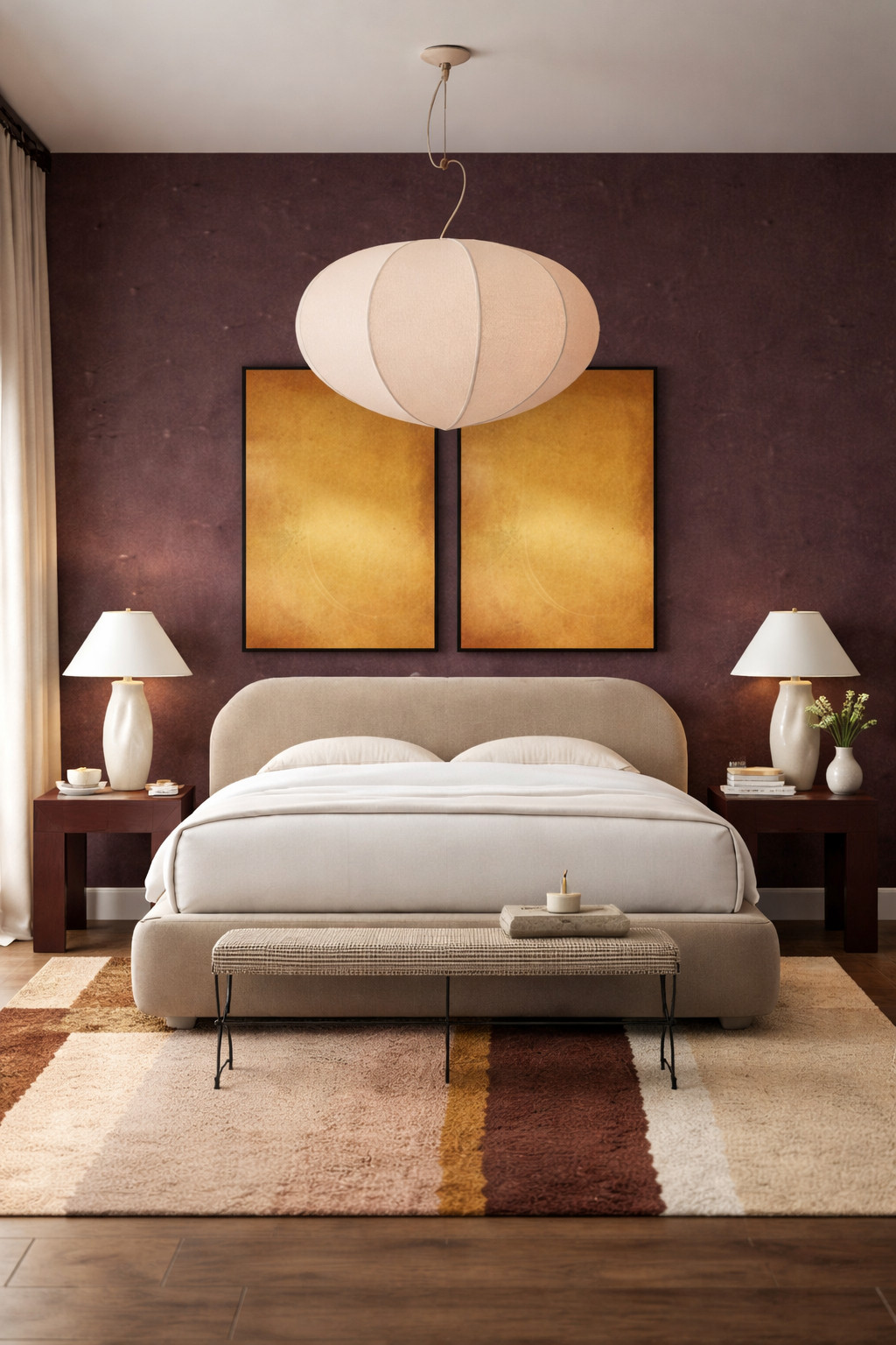 Moody, colorful bedroom - Mood board design + 3D Render 

 #LTKHome #LTKSaleAlert