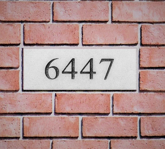 REAL Indiana Limestone Address Stone Block to Install with Brick or Stand Alone 6X16 -- FREE SHIP... | Etsy (US)